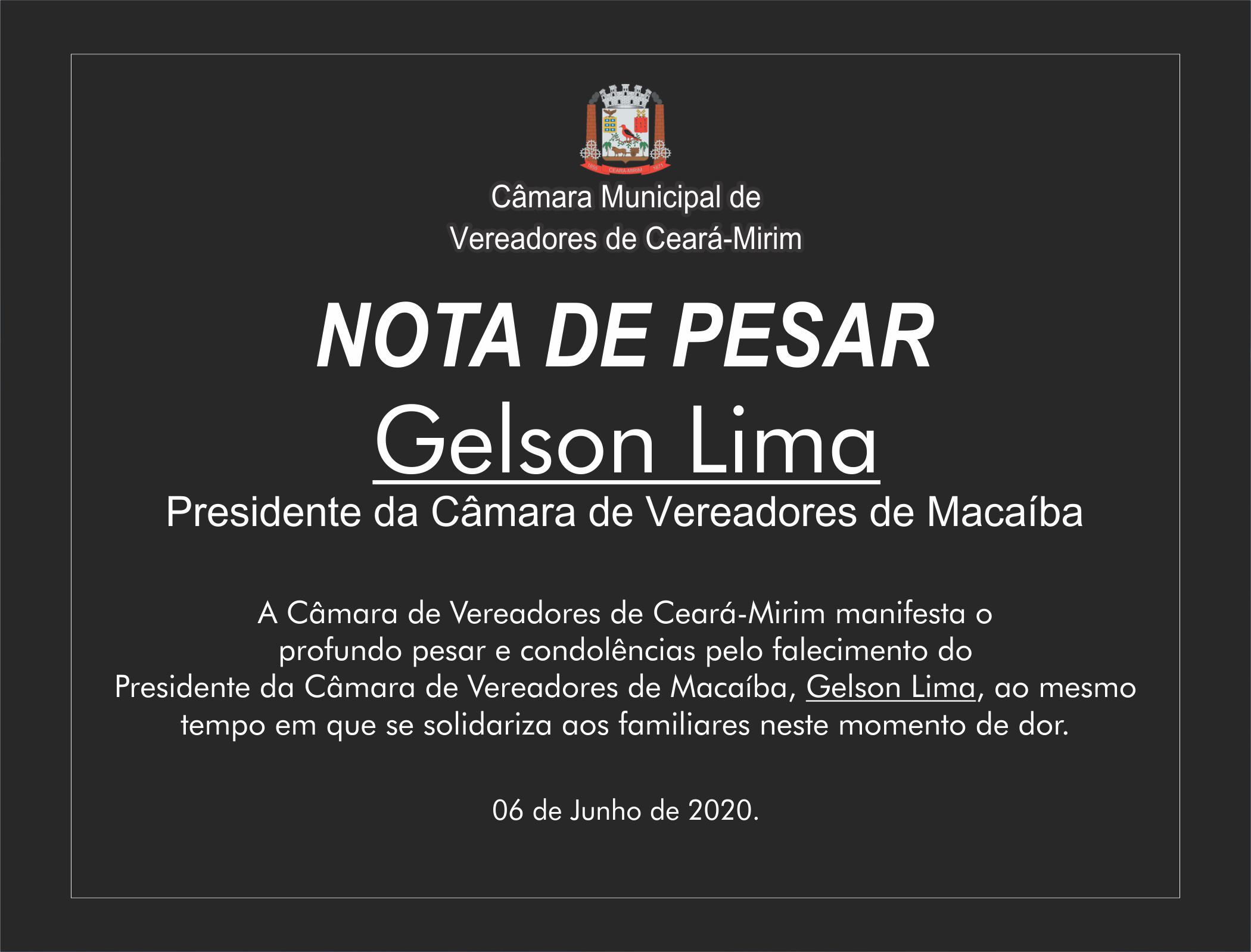 NOTA DE PESAR